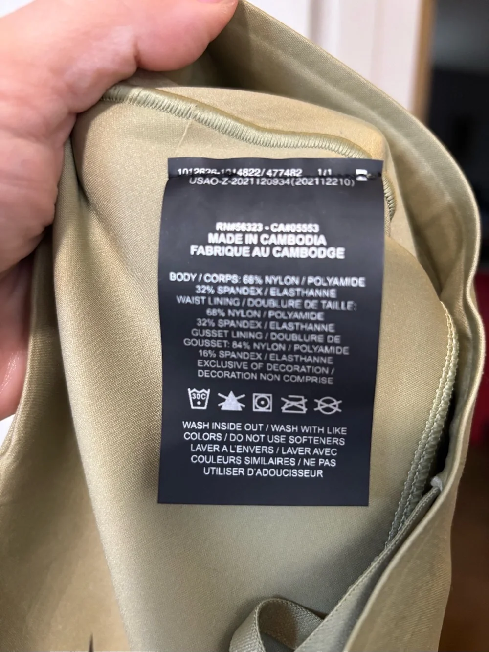 Nike Go Running Firm Support High Waisted Olive Green Leggings Pockets Size L